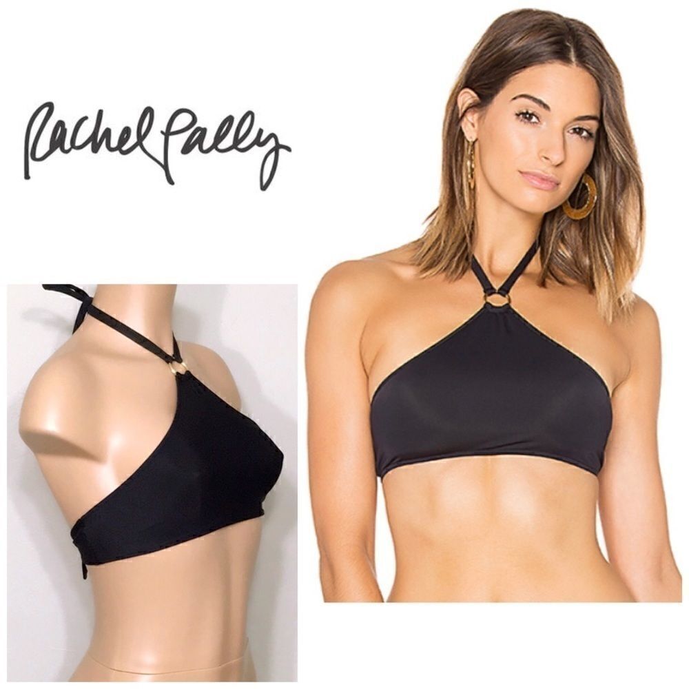 Rachel Pally black high neck bikini top. NWT